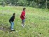 Tom and Ted playing Horseshoes