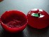 Plastic apple with Silly Putty inside