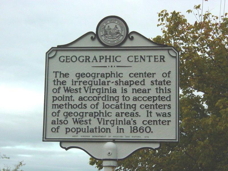 Geographic Center of West Virginia - Click to Enlarge