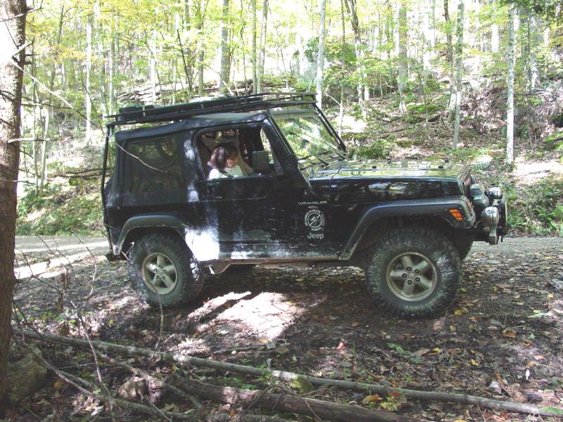 Maria waiting near Holly River Cache