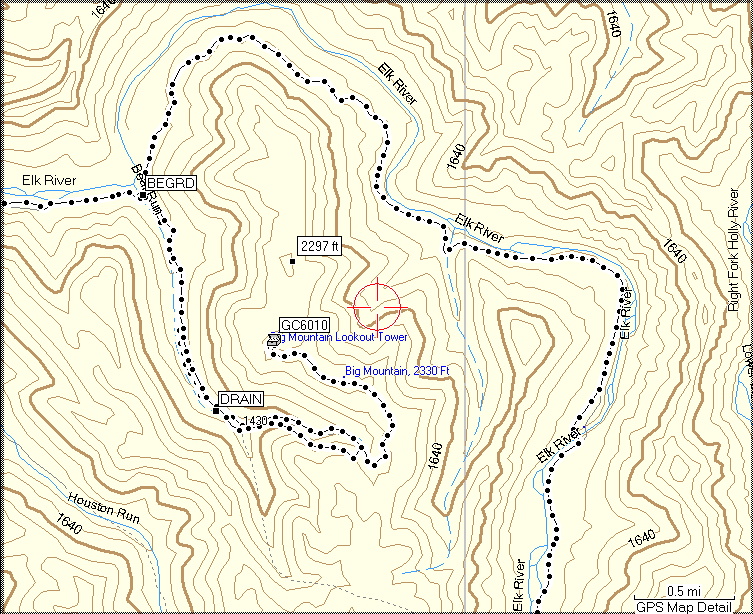 Big Mountain Track Legend - Click to Enlarge