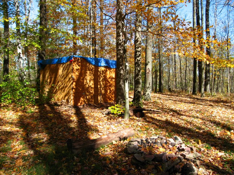 Temporary Structure in preferred camping location...
