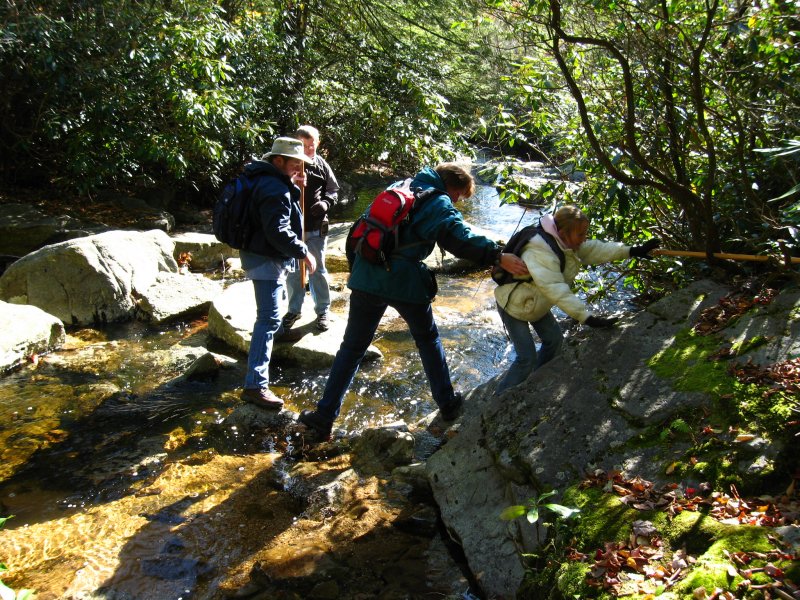 Crossing Big Run on Canyon Rim Trail