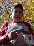 Ted with Maria's Jeep Cherokee Travel Bug