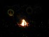 Campfire with light stick effects