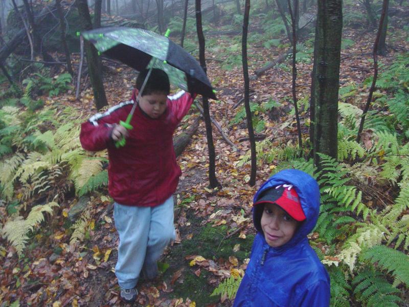 Kids at Laurel Caverns Cache - Click to Enlarge