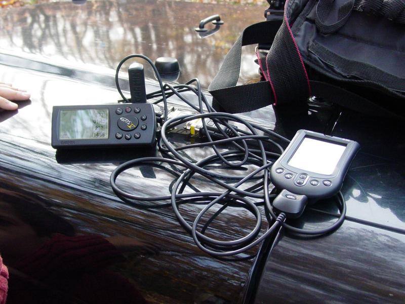 Palm M100 and GPS V - Click to Enlarge