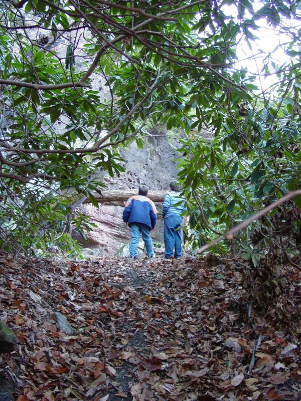 Ted and Tom checking out camp - Click to Enlarge