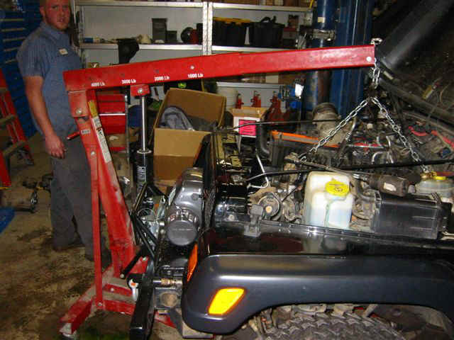 Mitch installs new crate motor