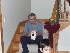 Pedro opening a present