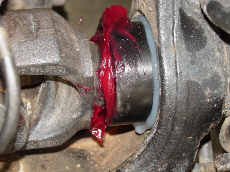Completed install of hub and axle tube end seal