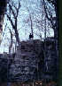 Jim on rock outcrop on Backbone