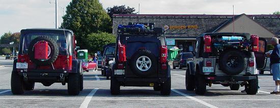 Group Shot parked on the Maine Turnpike