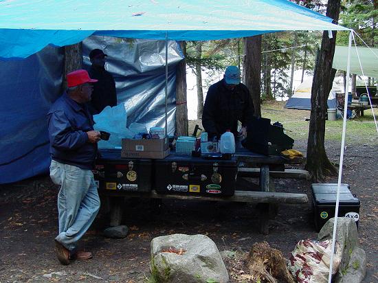 Picnic Table in Round Pond Camp