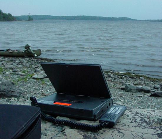 Satellite Phone on Round Pond