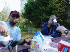 JJ and Leo eating Lunch near Eagle Lake Ranger Outpost