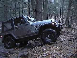 Carl climbing out