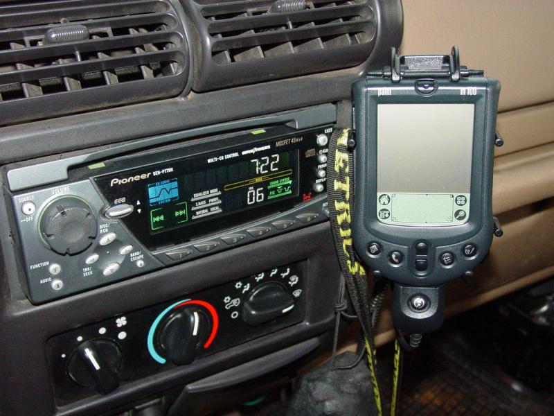 Palm m100 with RAM Mount RAM-HOL-PD3U - Click to Enlarge