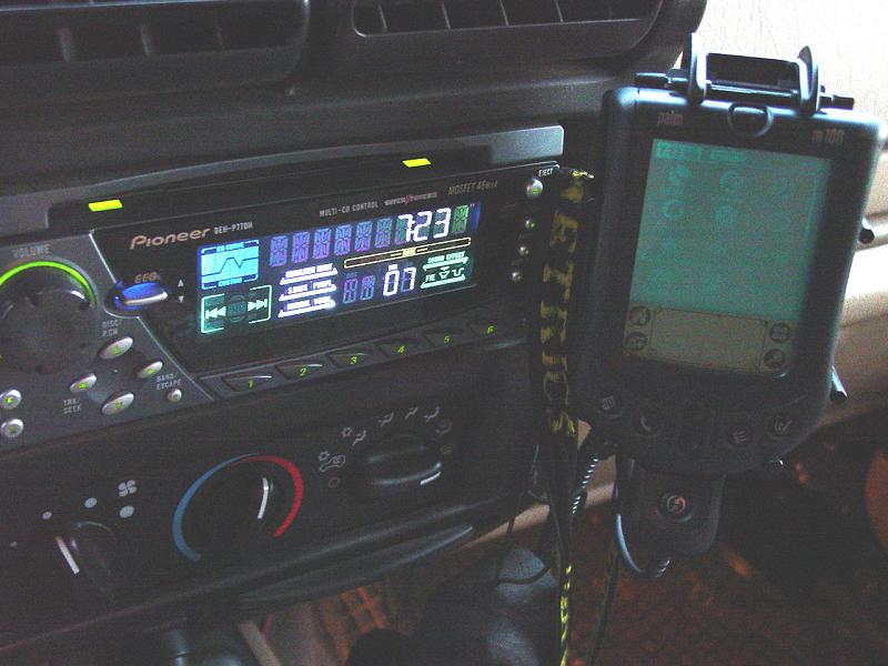 Palm m100 with RAM Mount RAM-HOL-PD3U - Click to Enlarge