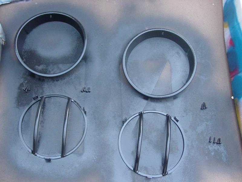 Repainting Headlight Doors, Guards and Screws - Click to Enlarge