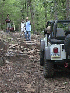Steve approaching rock