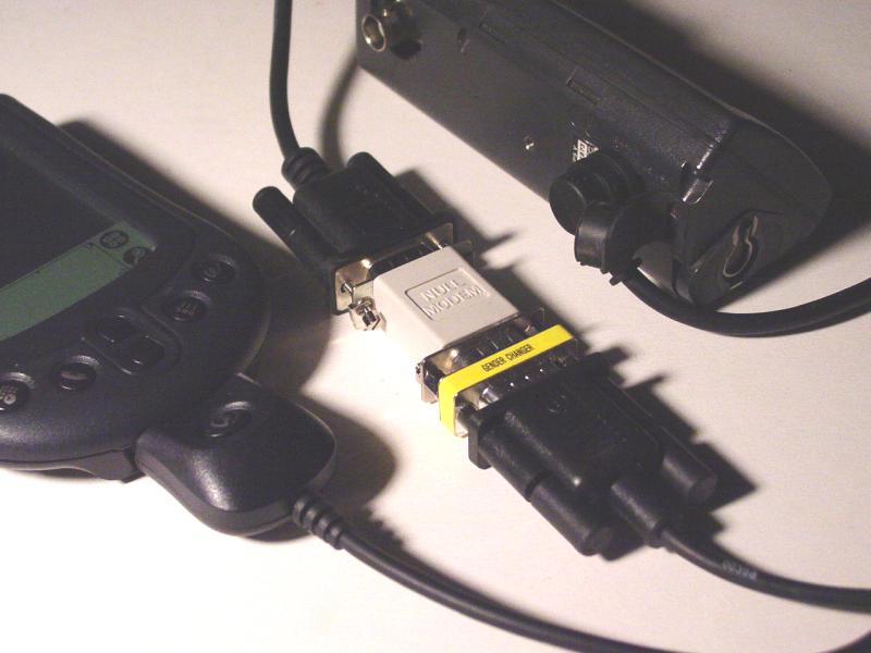 Palm m100 and GPS V with connectors - Click to Enlarge