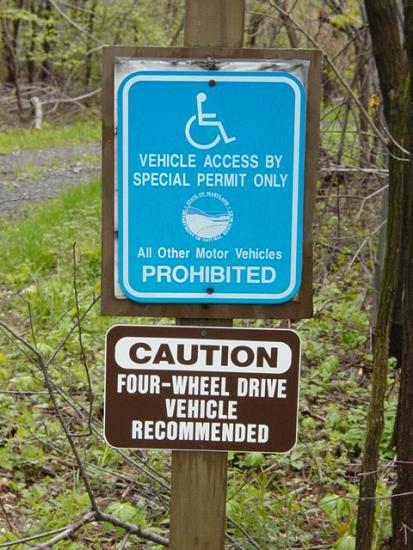 Trail Entrance to Backbone Mountain