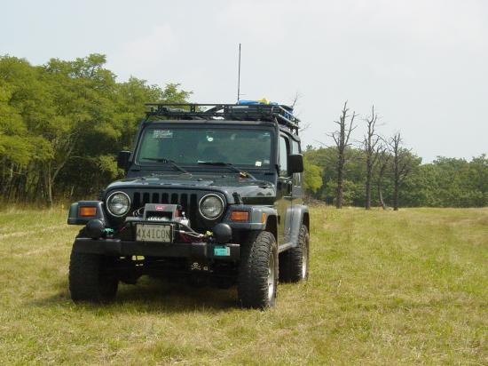 Jeep in the meadow on Potts Jeep Trail