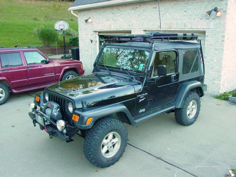Repainted, Repaired and Installed Rack - Click to Enlarge