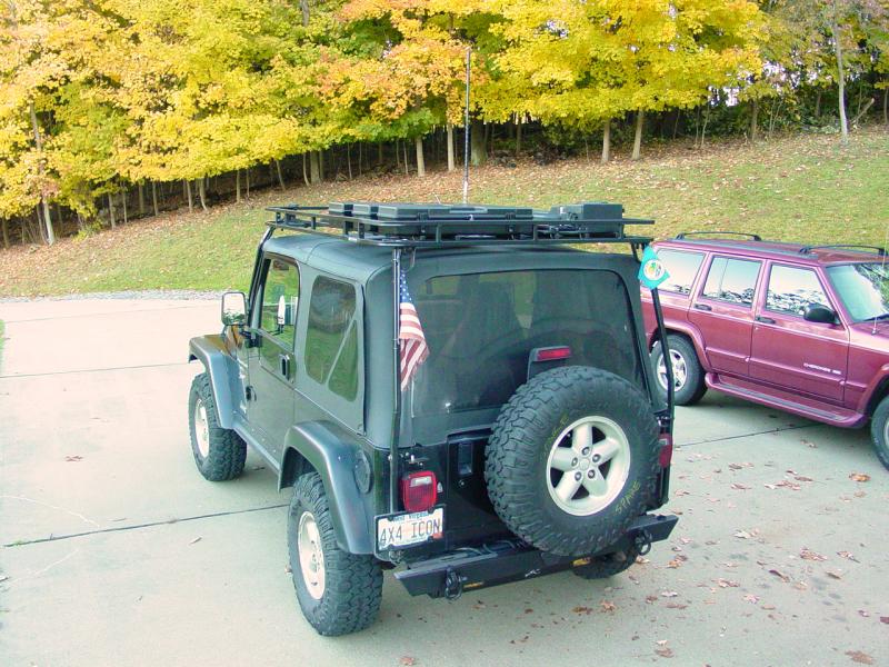 Repainted, Repaired and Installed Rack - Click to Enlarge