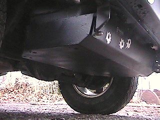 Refinished Gas Tank Skid Plate Installed