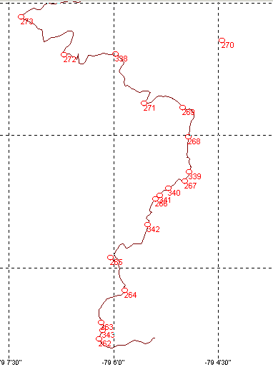 Shoe Creek GPS Track Legend