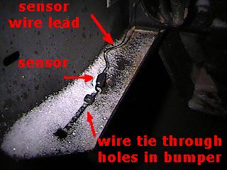 Outdoor probe on left front bumper end