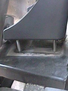 Mount with bolts showing