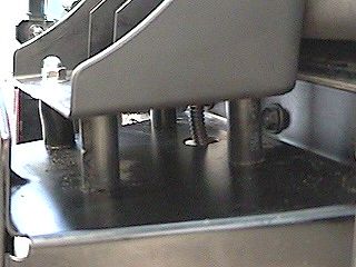 Black covers on long bolts
