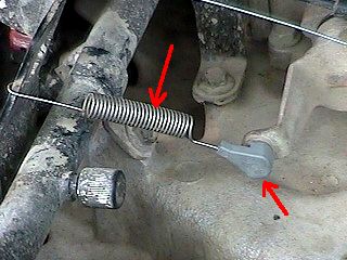 Throttle Return Spring and Anchor