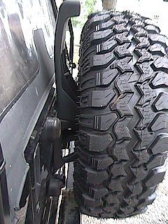 Spare Tire with Tomken Spare Tire Spacer installed