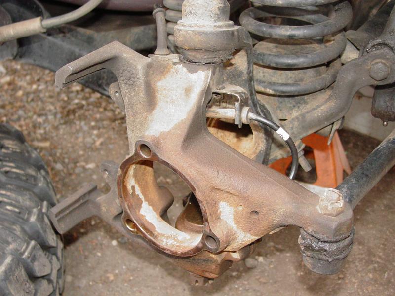 Axle and hub removed - Click to Enlarge