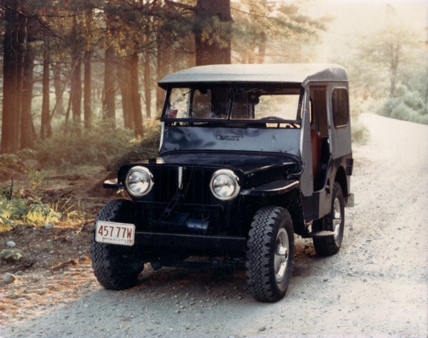 My Old Willys CJ-2A - note bumper on hood...